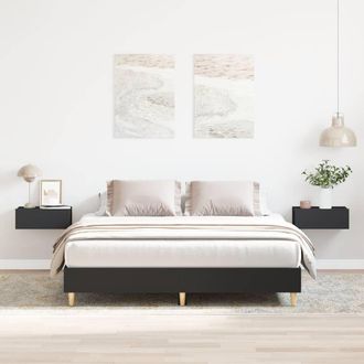Berkfield Home Bed Frame No Mattress Black 150x200 cm King Size Engineered Wood