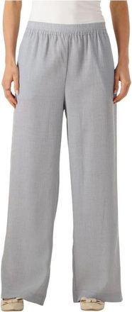 Moss Copenhagen Broeken, Dames, Blauw, M, Gestreepte High Waist Broek