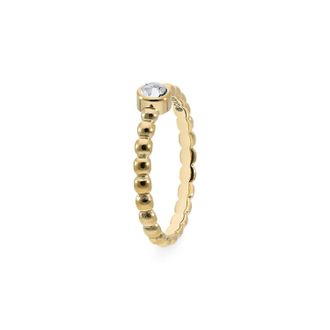 Qudo Womens Matino Eternity Ring In Gold