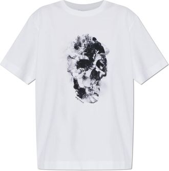 Alexander McQueen Alexander McQueen, T-Shirts, female, White, Size: XS Skull Print T-Shirt