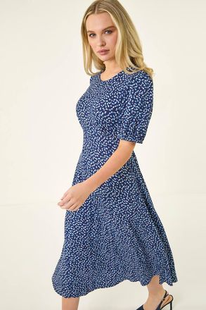 Roman Abstract Stretch Midi Dress