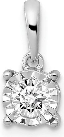Diamond2Deal 14k White Gold 1/5ct. Diamond Pendant