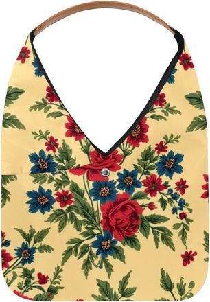 Generic Aesthetic Flower Reusable Lightweight Grocery Bags - Foldable Into Compact Pouch, Washable & Sturdy, Multipurpose for Shopping and Travel