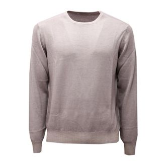 La Fileria Grey Wool Jumper Made in Italy