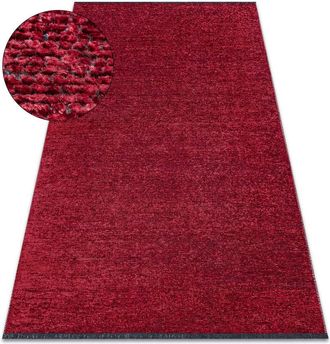 RugsX Rugsx - Alfombra Florence 24021 Un Color, Glamour, Tejido Plano, Flecos - Rojo Red 155x220 Cm