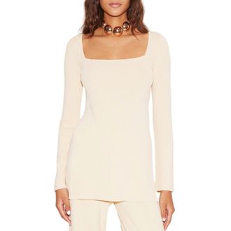 Simon Miller Long Sleeve Zozo Top In Cream