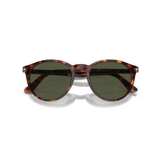 Persol 0po3152s Classic Round Frame Tortoiseshell Sunglasses