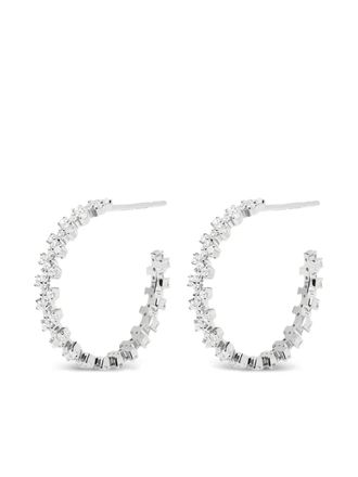 PD Paola Oorringen met zirkonia en verguld met rhodium - Zilver