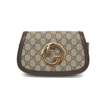 Gucci Blondie Belt Gg Coated Canvas Beige Canvas Handbag (Pre-Owned)