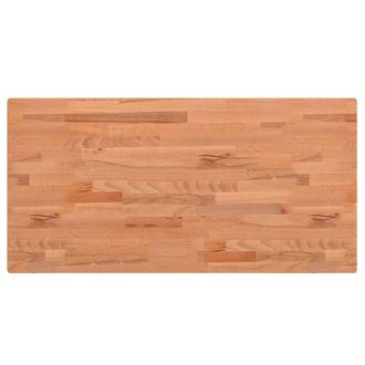 Berkfield Home Table Top 80x40x1.5 cm Rectangular Solid Wood Beech in Brown