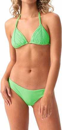 PQ Swim Basic Ruched Full Bikini Bottom In Kelly Green