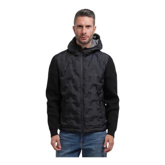 Yes-Zee Kort jack met capuchon - Heren - Jassen - Zwart - Maat: 2XL