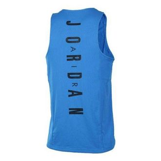 Air Jordan Mens Air Jordan Ultimate Flight Logo Printing Quick Dry Breathable Sports Blue Vest 842315-435
