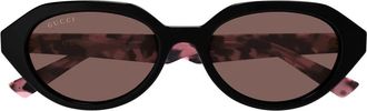Gucci Zonnebril - Dames - Zonnebrillen - Zwart - 53 MM - Accessoires