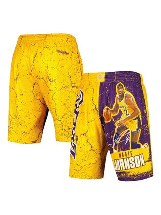 Mitchell & Ness Magic Johnson Los Angeles Lakers Hardwood Classics shorts - Yellow