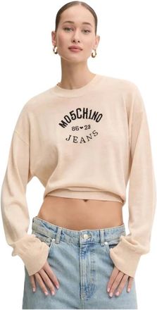 Moschino Jersey de punto estampado - Sweatshirts & Hoodies - Mujer - Beige - M