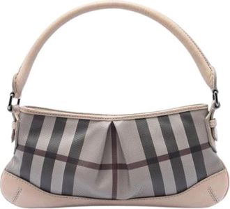Burberry Pre-owned Shoulder Bag - Dames - Vintage Schoudertas - Beige - ONE Size - Leer - Vintage