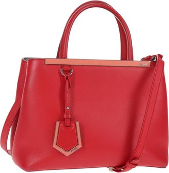 Fendi 2Jours Bag Leather Red Leather Bag (Pre-Owned)
