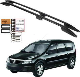 OEM Barras De Techo Dacia Logan Mcv Mk1 De 2007 A 2013 Negro S&oacute;lido Durable