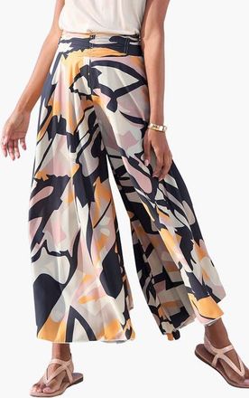 Lascana Printed Flowy Culottes in Navy Printed at Nordstrom, Size 14 X 24