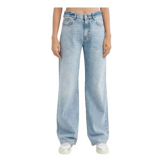 Haikure Blauwe Relaxed Fit Jeans - Dames - Loose Fit Jeans - Blauw - W26 - Katoen - Jeans