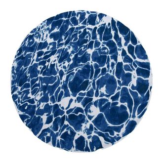 Louis De Poortere Alfombra de poli&eacute;ster azul, 140x140 cm