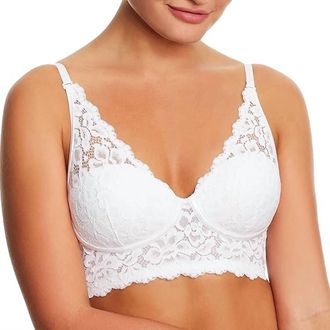 Maidenform Lightly Lined Convertible Lace Bralette In White