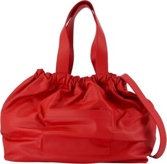 Sams&oslash;e & Sams&oslash;e Rode Leren Crossbody Tas - Dames - Handtassen - Rood - ONE Size - Leer - Tassen