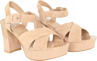 Jeffrey Campbell Womens Amma Suede Heel In Beige
