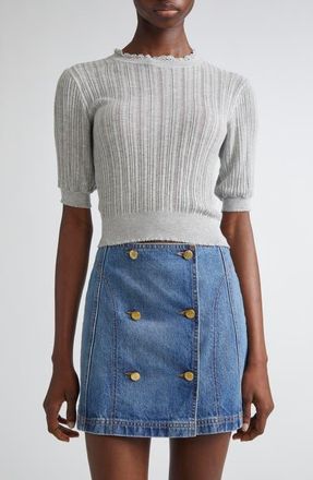 Ulla Johnson Gemma Rib Top in Slate at Nordstrom, Size X-Large