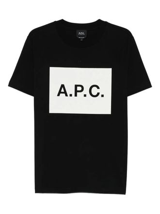 A.P.C. T-shirt met logodetail - Zwart