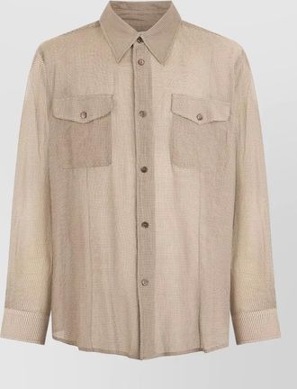 Our Legacy checkered silk cotton long sleeve shirt