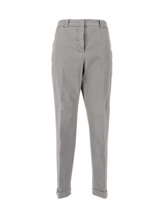 PESERICO Relaxed Fit Cuffed Hem Cropped Pants