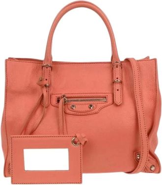 Balenciaga Pre-owned Handbags, female, Pink, Size: ONE SIZE Pre-owned Vintage Leather Handbag