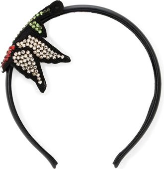 Red Valentino Hair Accessories, female, Black, Size: ONE SIZE Hairband with Cherry Application