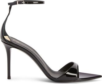 Giuseppe Zanotti Intrigo 90mm leather sandals - women - Other fibres - 35.5 - Black