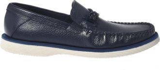 Baldinini Tumbled Leather Loafer - Heren - Loafers - Blauw - 40 EU - Leer - Schoenen