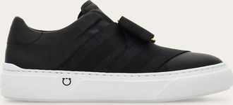 Ferragamo Women Slip on sneaker with maxi bow detail Black Size 10.5