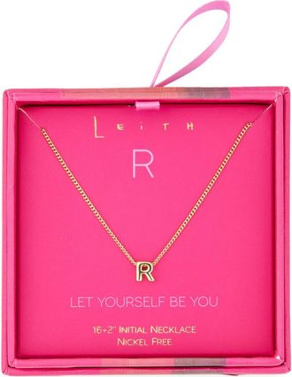 Leith Let Yourself Be You Bubble Initial Pendant Necklace in R- Gold at Nordstrom Rack