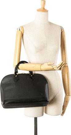 Louis Vuitton Pre-owned Womens Alma Handbag Structured - Black Leather - One Size