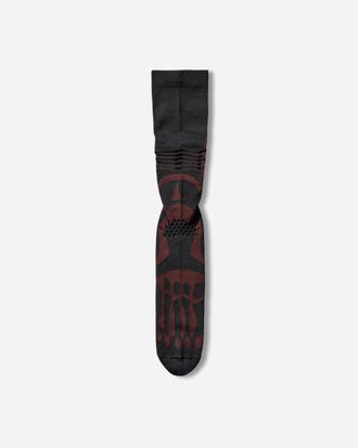 Roa Bones Logo Q-Skin Technical Socks Black / Burgundy