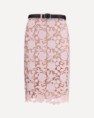 Self Portrait Lace midi Skirt Female 12