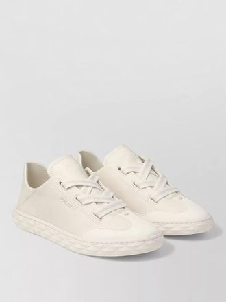 Jimmy Choo London diamond light leather low top sneakers