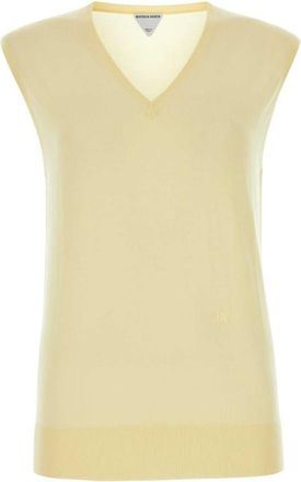 Bottega Veneta Light Yellow Cotton Blend Vest