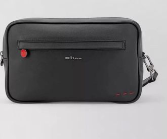 Kiton zip clutch bag wrist strap