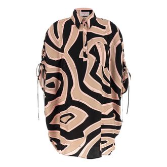 Pucci Labirinto Print Short Kaftan - female - Pucci - Shirt Dresses - Multicolor - XS - Dresses