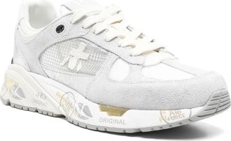 Premiata Multicolor Lace-Up Calfskin Chunky Rubber Sneakers