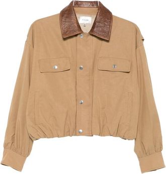 Frame Denim Leather-collar Jacket