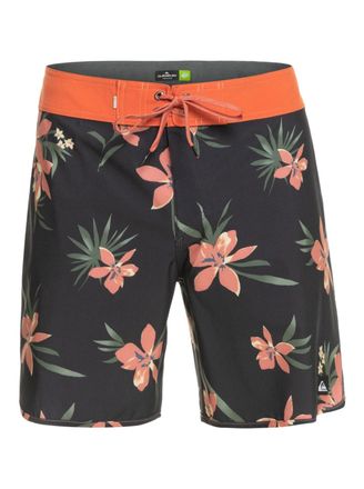 Quiksilver Boardshorts QUIKSILVER Surfsilk Scallop 18, Herren, Gr. 28(XS), braun (tarmac), 53% Polyester, 35% Polyester, 12% Elasthan, Hosen Boardshorts