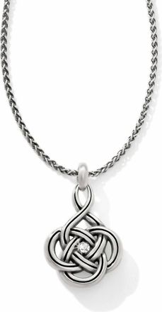 Brighton Womens Interlok Petite Necklace In Silver
